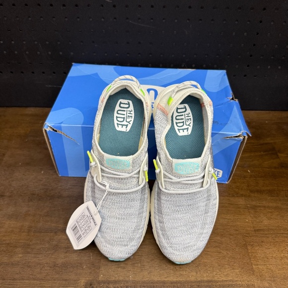 New W/ Box! Women's Hey Dude Sirocco W Speckle Colorful Grey Sneakers Size 10 - Picture 3 of 5